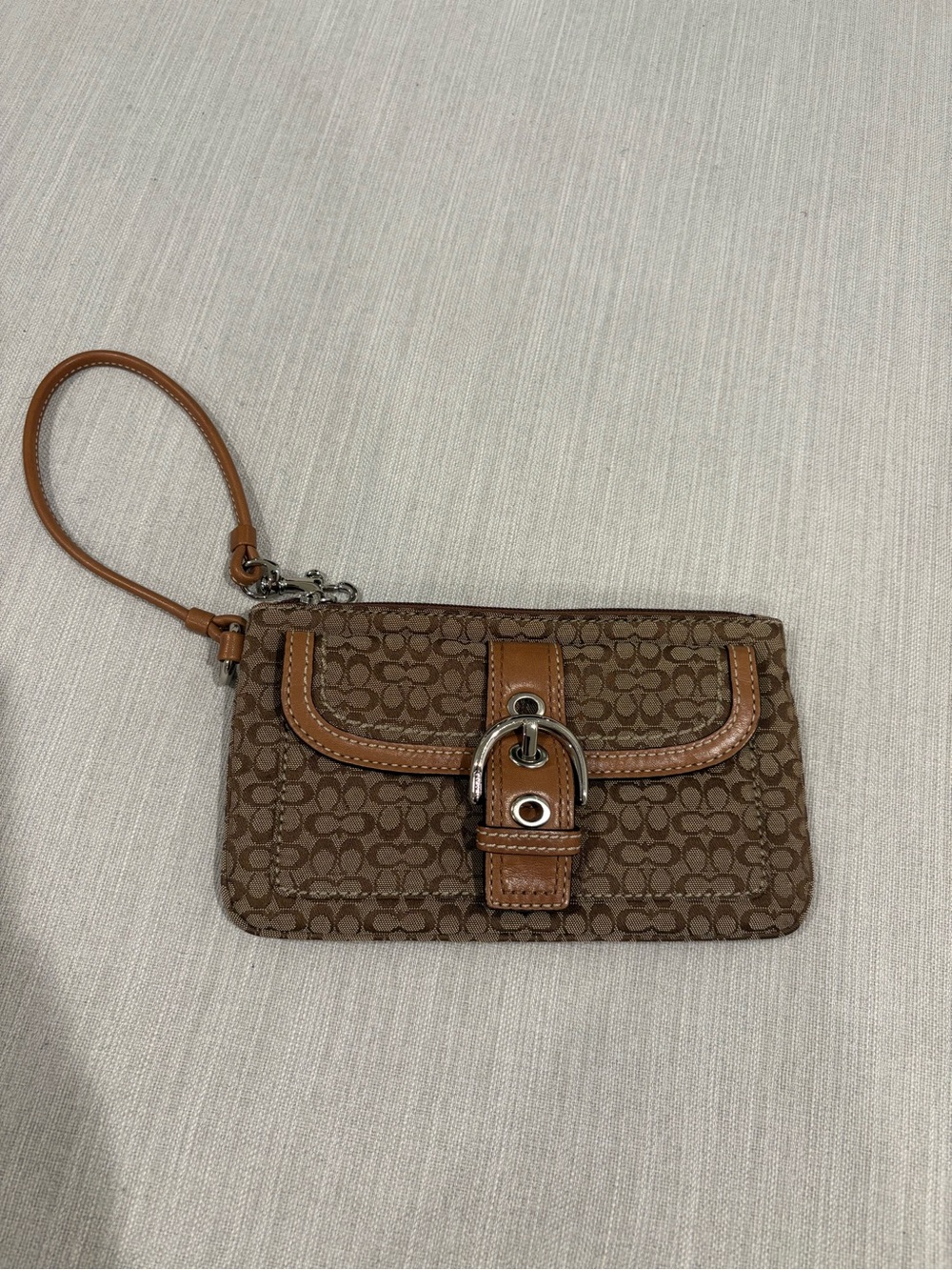 Vintage Coach Wristlet with Buckle Detail